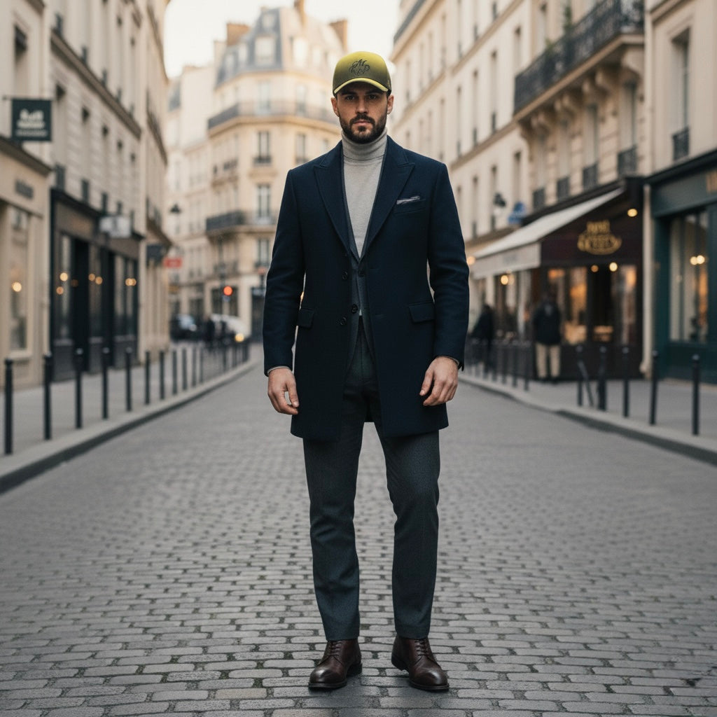 Casquette de luxe Mark De Belleroy - Luxury cap - French cap - baseball luxury cap - Baseball Cap -Mark De Belleroy - Casquette baseball - casquette de luxe - casquette jaune et noire - casquette premium - casquette haut de gamme - casquette fabriquée en France - Casquette made in France - Casquette prestige - casquette de collection - casquette fashion - casquette brodée - casquette maison française - casquette maison de luxe - casquette homme - casquette femme - casquette no gender