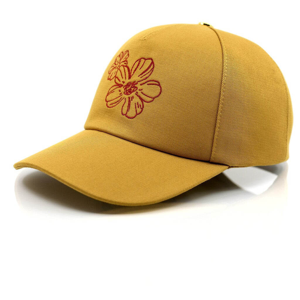 Casquette de luxe Mark De Belleroy - Luxury cap - French cap - luxury cap -Mark De Belleroy - Casquette baseball 5 pans - casquette de luxe - casquette curry - casquette premium - casquette haut de gamme - casquette fabriquée en France - Casquette made in France - Casquette prestige - casquette de collection - casquette fashion - casquette brodée - casquette maison française - casquette maison de luxe - casquette homme - casquette femme - casquette no gender - casquette hibiscus- - casquette femme
