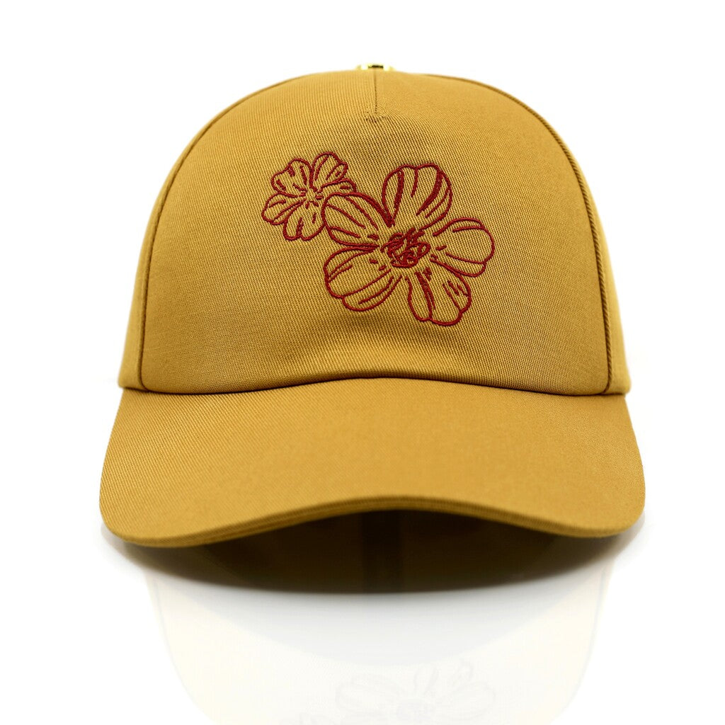Casquette de luxe Mark De Belleroy - Luxury cap - French cap - luxury cap -Mark De Belleroy - Casquette baseball 5 pans - casquette de luxe - casquette curry - casquette premium - casquette haut de gamme - casquette fabriquée en France - Casquette made in France - Casquette prestige - casquette de collection - casquette fashion - casquette brodée - casquette maison française - casquette maison de luxe - casquette homme - casquette femme - casquette no gender - casquette hibiscus- - casquette femme