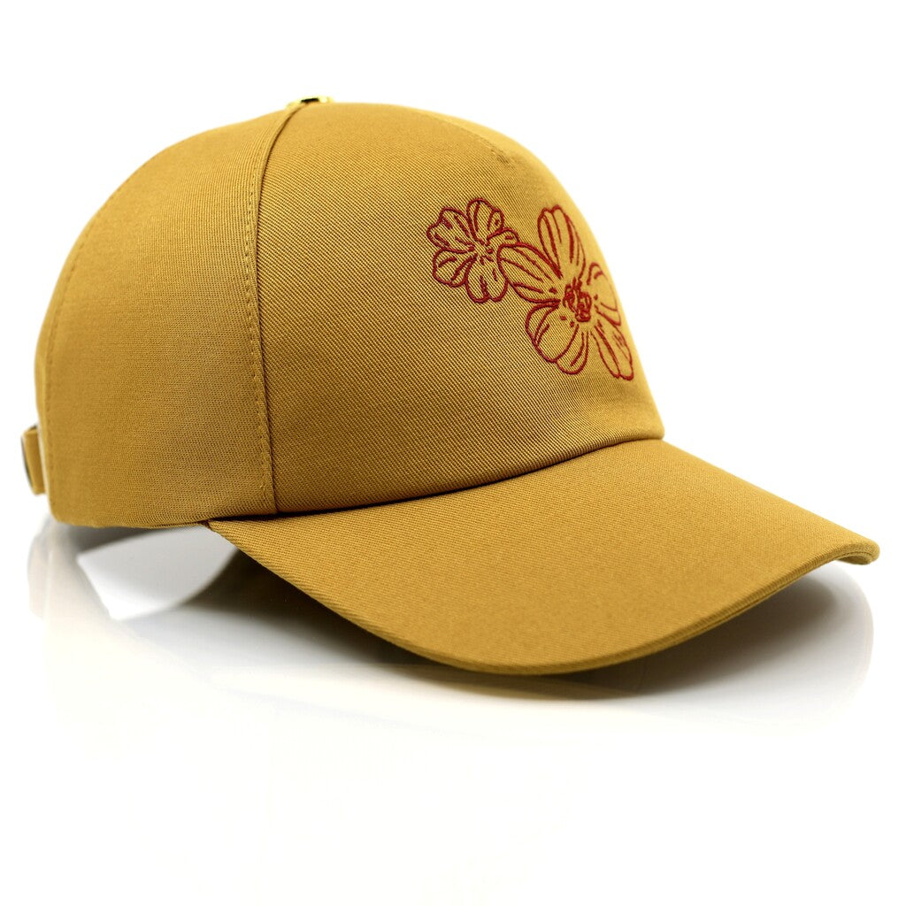 Casquette de luxe Mark De Belleroy - Luxury cap - French cap - luxury cap -Mark De Belleroy - Casquette baseball 5 pans - casquette de luxe - casquette curry - casquette premium - casquette haut de gamme - casquette fabriquée en France - Casquette made in France - Casquette prestige - casquette de collection - casquette fashion - casquette brodée - casquette maison française - casquette maison de luxe - casquette homme - casquette femme - casquette no gender - casquette hibiscus- - casquette femme