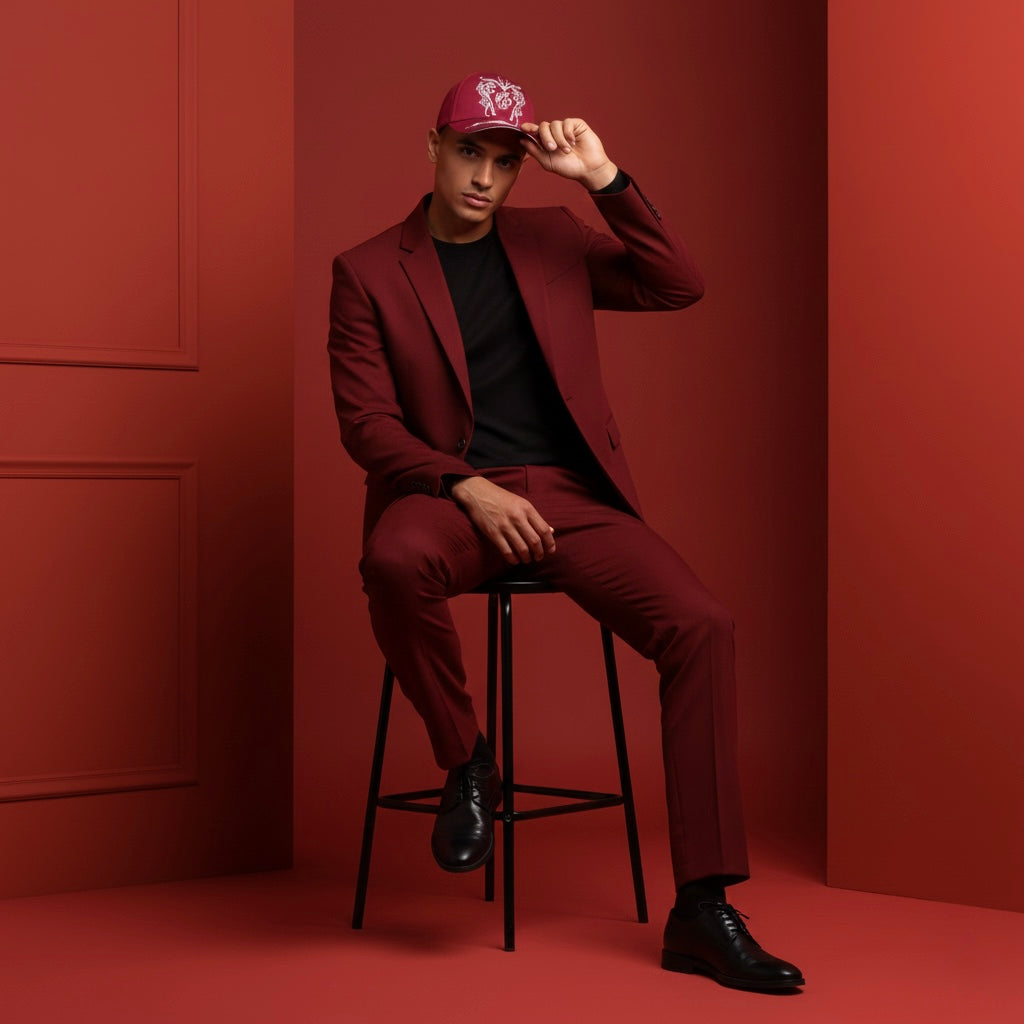 Casquette de luxe Mark De Belleroy - Luxury cap - French cap - baseball luxury cap - Baseball Cap -Mark De Belleroy - Casquette baseball - casquette de luxe - casquette violette - casquette premium - casquette haut de gamme - casquette fabriquée en France - Casquette made in France - Casquette prestige - casquette de collection - casquette fashion - casquette brodée - casquette maison française - casquette maison de luxe - casquette homme - casquette femme - casquette no gender