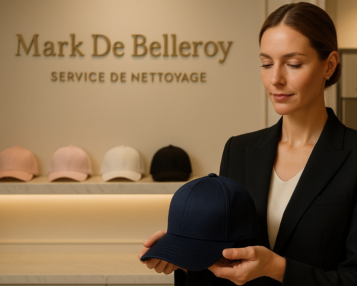 Découvrez le service de nettoyage de votre casquette Mark De Belleroy, service réservé à notre clientèle.