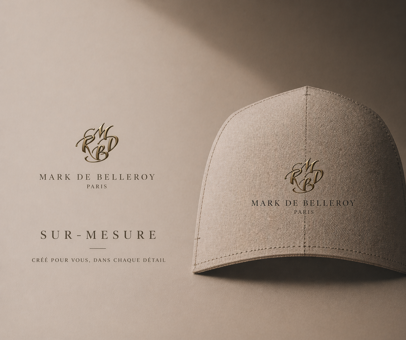 casquette sur-mesure - casquette haut de gamme - casquette de luxe - casquette or 24 carats - casquette faite à la main - casquette made in france - casquette baseball - casquette trucker - casquette marque de luxe - casquette fashion