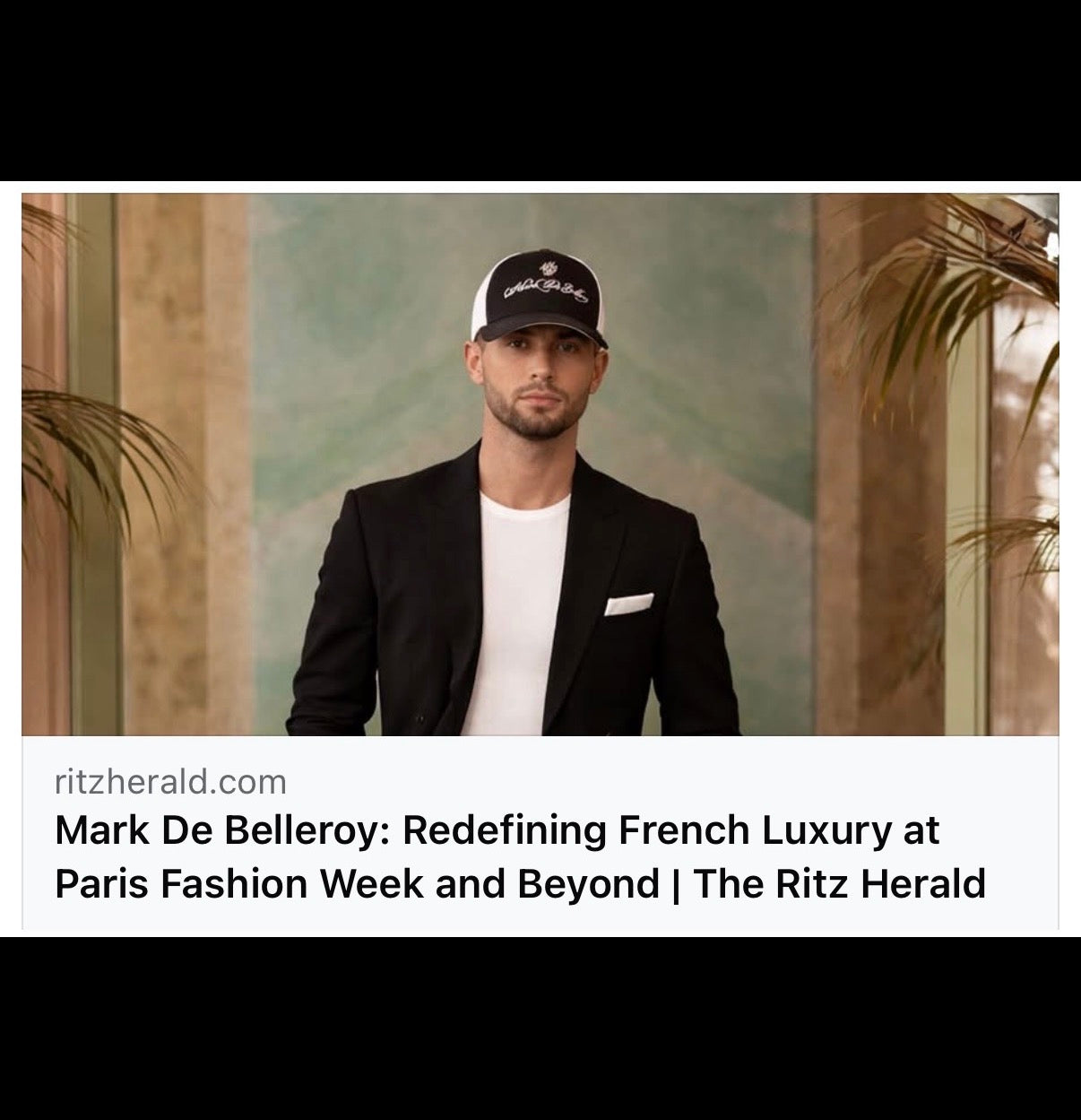Mark De Belleroy dans les colonnes du Ritz Herald