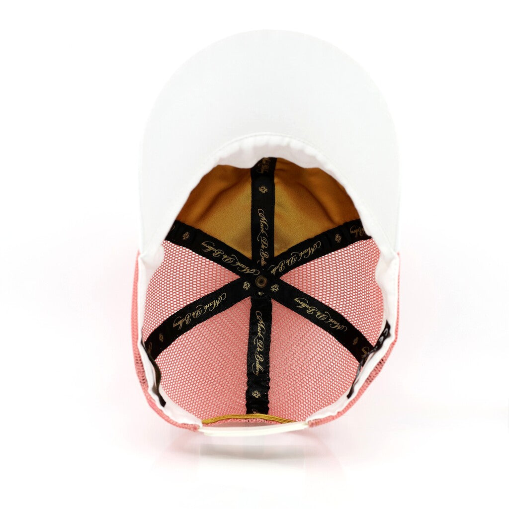 Casquette de luxe Mark De Belleroy - Luxury cap - French cap - Trucker luxury cap - trucker Cap -Mark De Belleroy - Casquette trucker - casquette de luxe - casquette rose - casquette premium - casquette haut de gamme - casquette fabriquée en France - Casquette made in France - Casquette prestige - casquette de collection - casquette fashion - casquette brodée - casquette maison française - casquette maison de luxe - casquette homme - casquette femme - casquette no gender - casquette papillon 