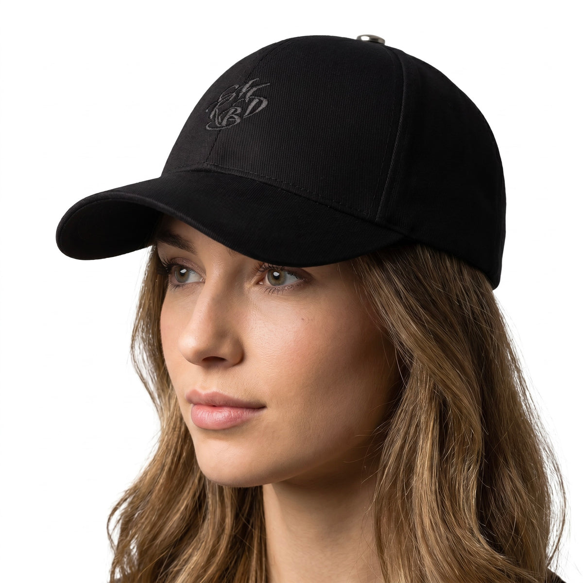 casquette de golf haut de gamme femme noire brodée made in France