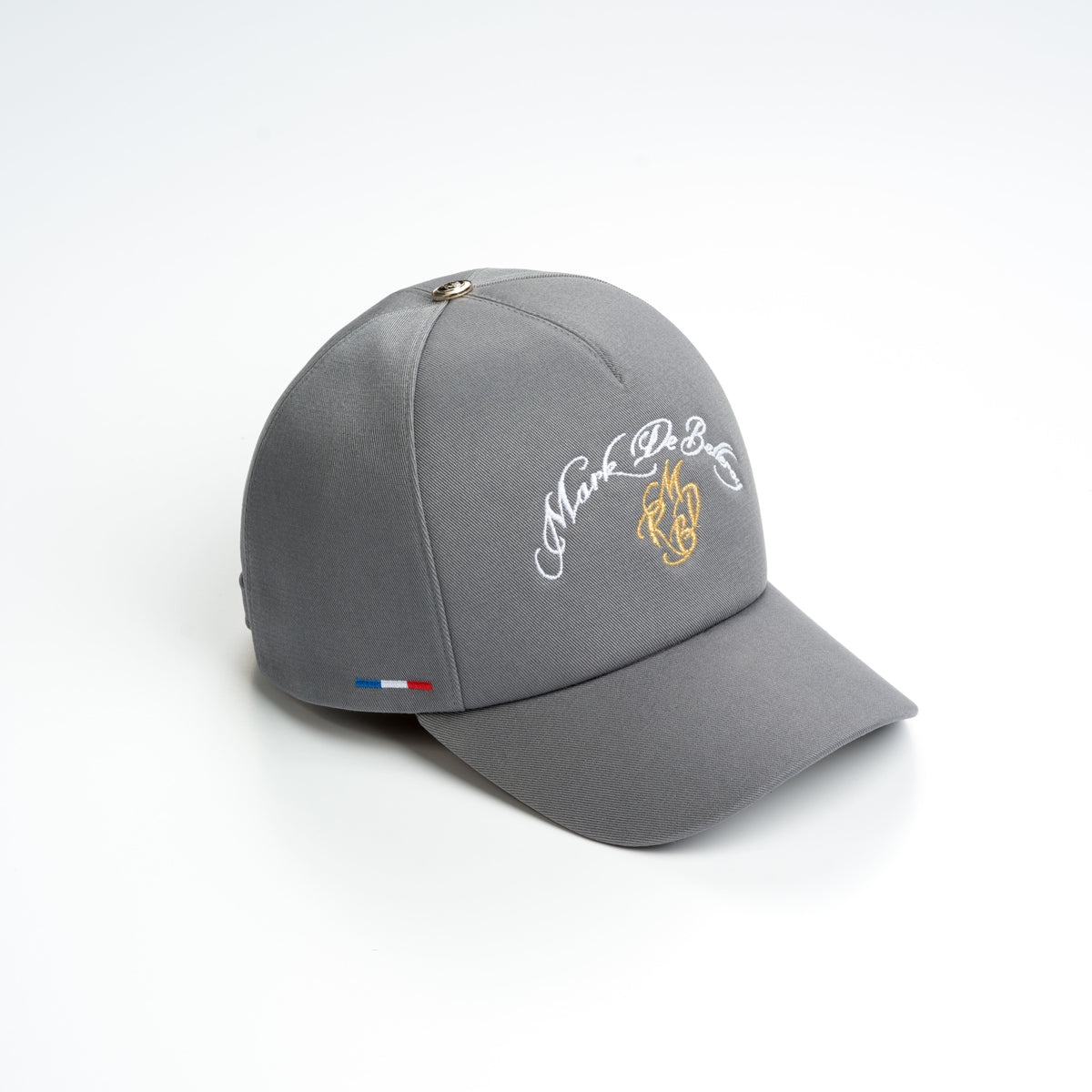 casquette baseball prestige grise détail broderie fil doré made in France