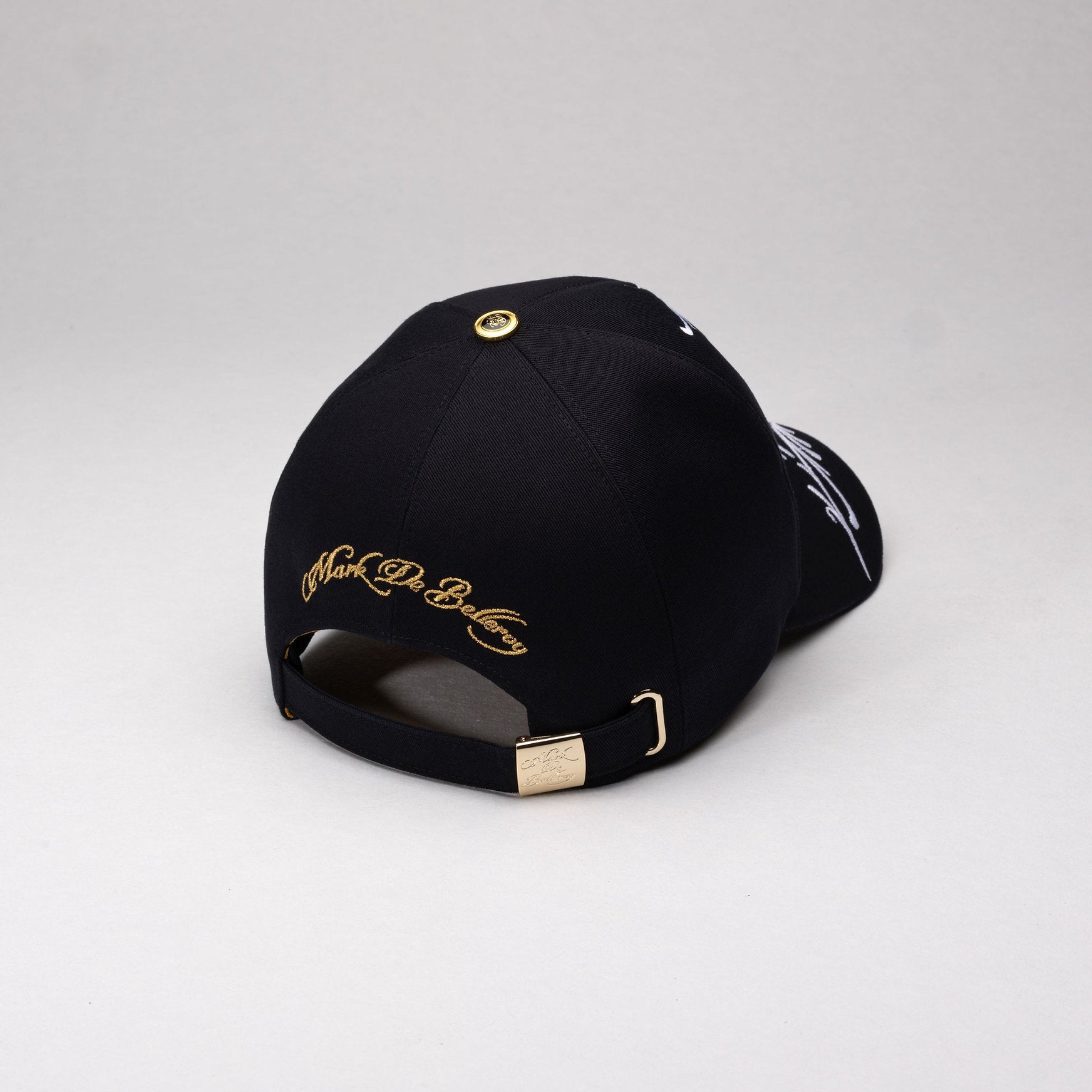 casquette baseball luxe noire broderie panthère artisanale française Mark De Belleroy