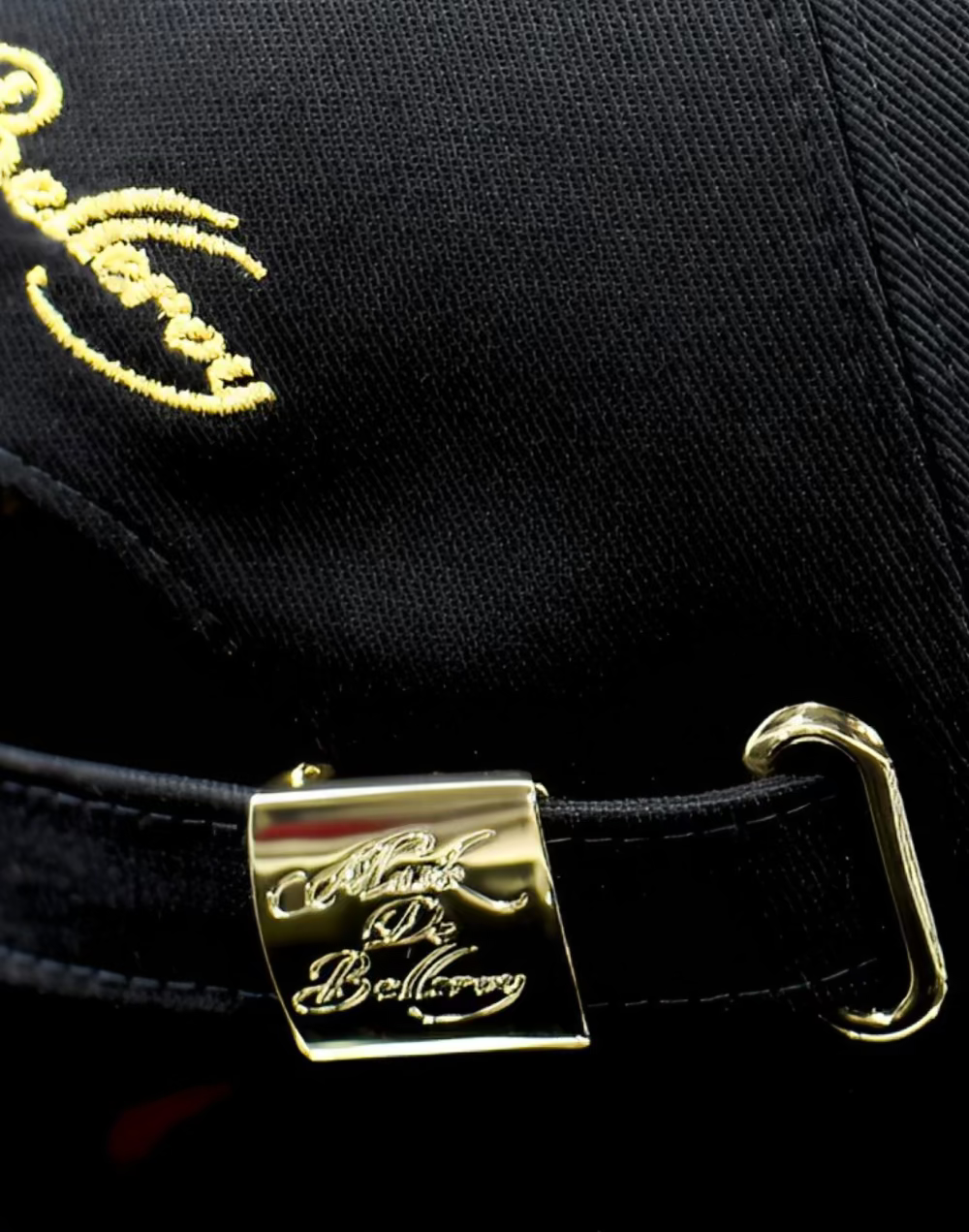 Casquette de luxe - casquette baseball de luxe - casquette Mark De Belleroy - luxury cap - baseball cap - luxury baseball cap - baseball cap black - casquette baseball noir 
