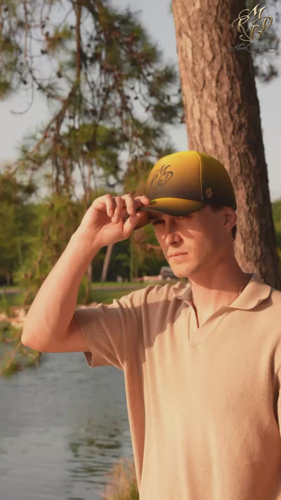 casquette baseball l'aurore nocturne - casquette de luxe mark de belleroy - casquette baseball 5 pans - maison de luxe mark de belleroy - maison française Mark De Belleroy - casquette de luxe 
